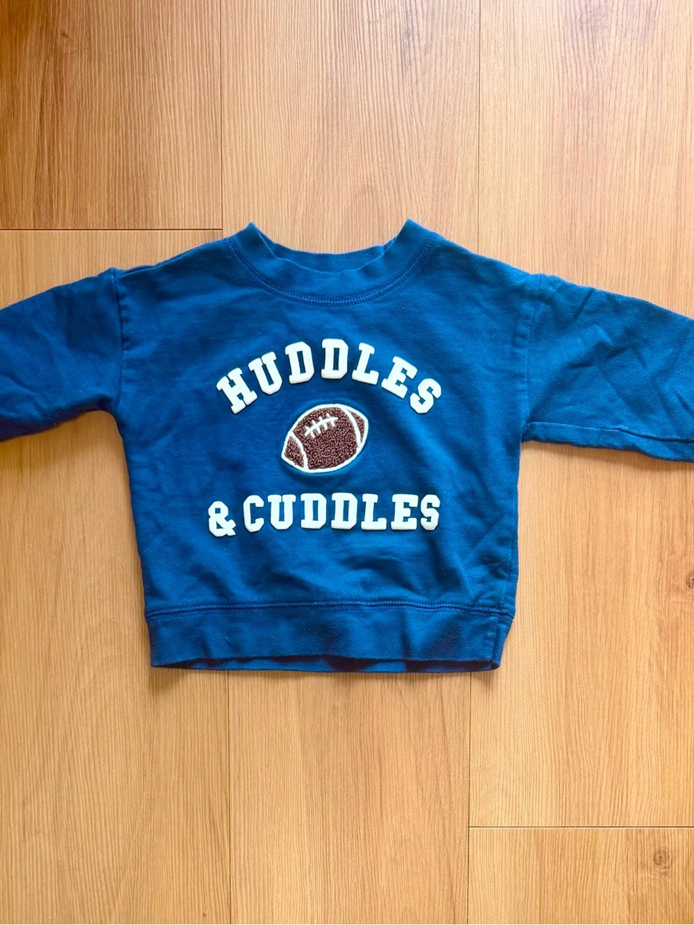 Carter's Blue 'Huddles & Cuddles' Football Sweatshirt